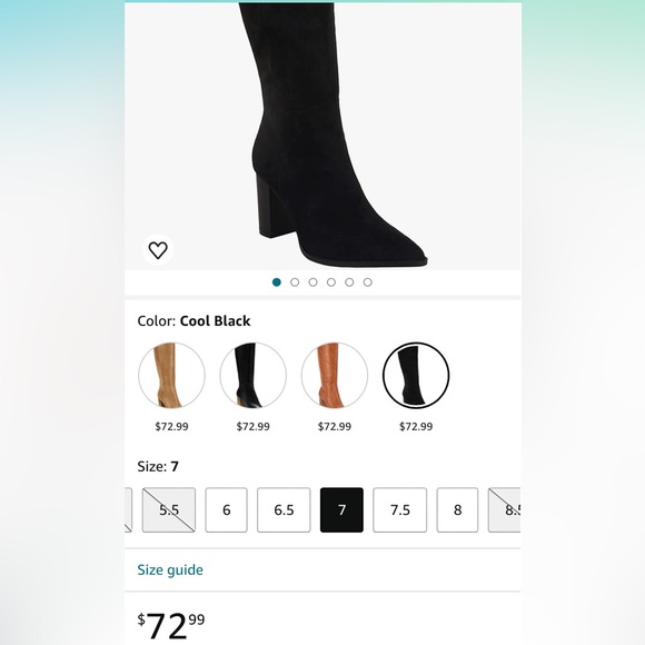 Knee High Boots Stacked Block Heel, Closed Pointed Toe Riding Boots - Picture 2 of 7